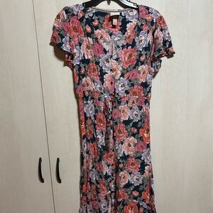 Knox Rose Floral Dress in Pink and Purple